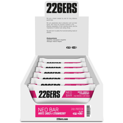BOX NEO BAR 226ers - baton proteinowy o smaku truskawek z białą czekoladą, 50g. (24 sztuki)