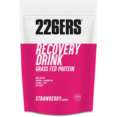 RECOVERY DRINK 226ers - szejk białkowo węglowodanowy, proszek 1kg. o smaku truskawek